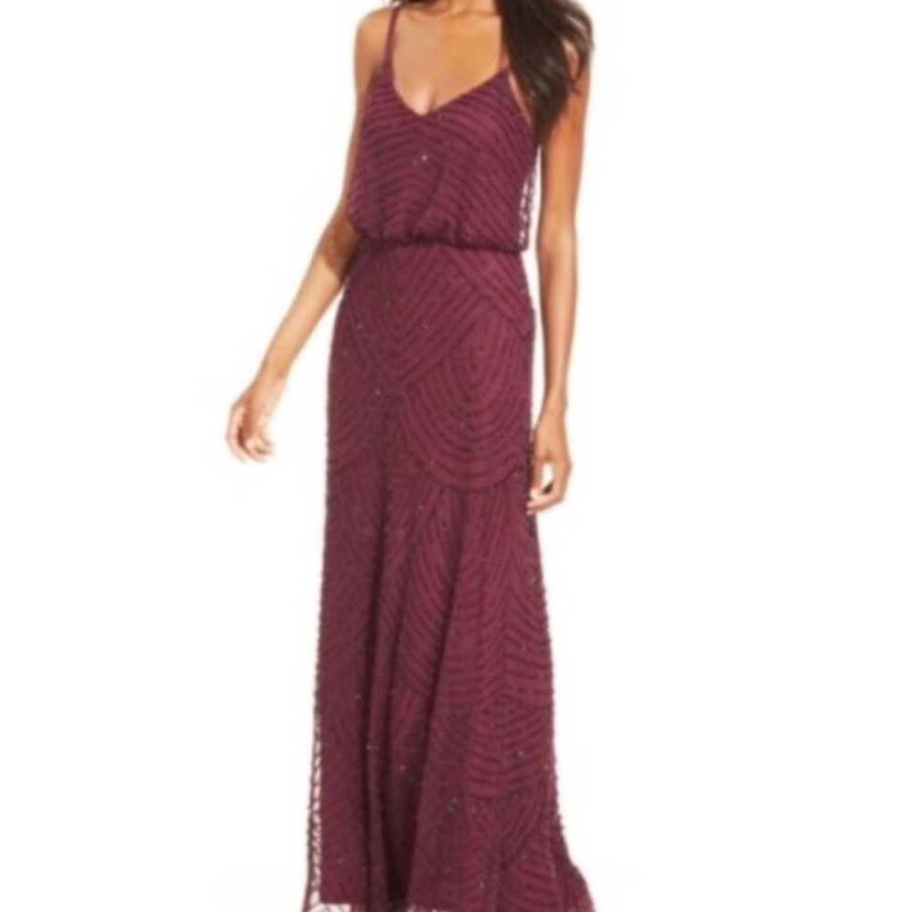 Adrianna Papell Art Deco Blouson Dress